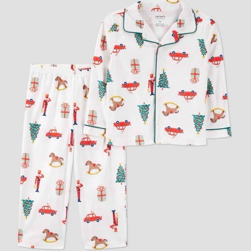 Carter's Just One You Christmas Pajamas 4t Boys 2pc Long Sleeve Nwt